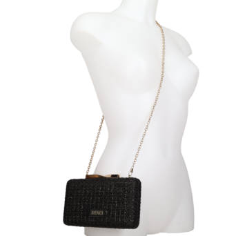 Black clutch bag