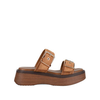 Camel wedge sandal