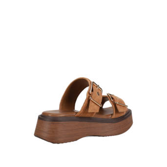 Camel wedge sandal