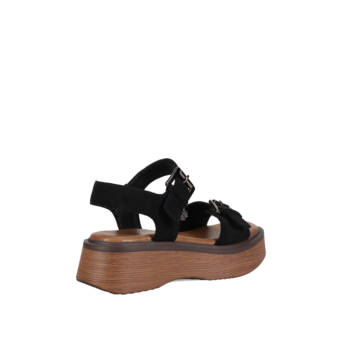 Black wedge sandal