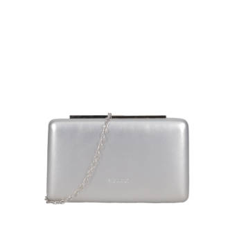 Ασημί clutch τσαντάκι