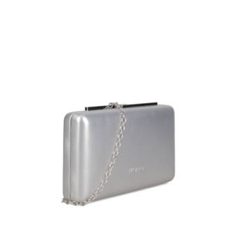 Ασημί clutch τσαντάκι