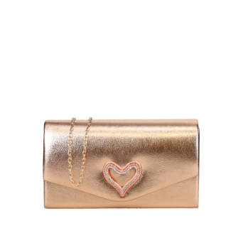 Ροζ χρυσό clutch τσαντάκι