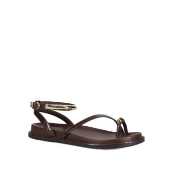 Καφέ footbed σανδάλι