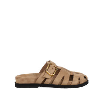 Beige footbed sandal