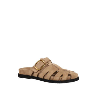 Beige footbed sandal