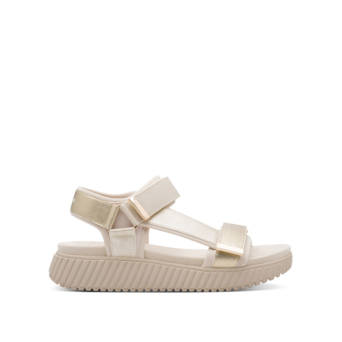 Εκρού footbed σανδάλι