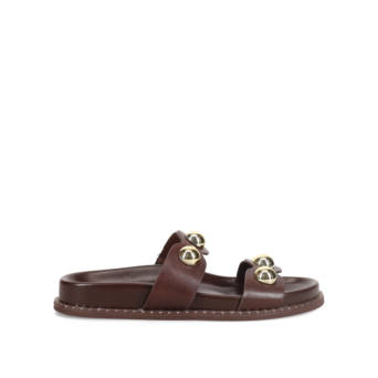 Καφέ footbed σανδάλι