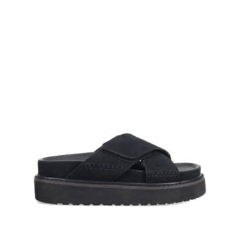 Black footbed sandal