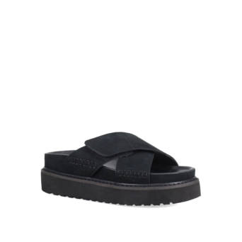 Black footbed sandal