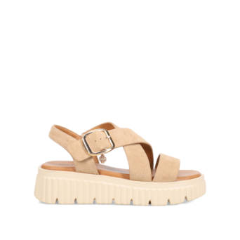 Μπεζ flatform σανδάλι