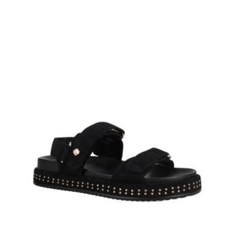 Μαύρο footbed σανδάλι