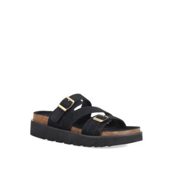 Μαύρο footbed σανδάλι