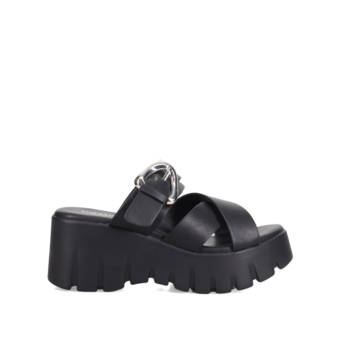 Μαύρο flatform σανδάλι
