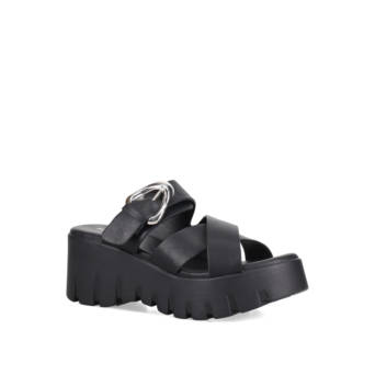 Μαύρο flatform σανδάλι