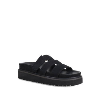 Black footbed sandal