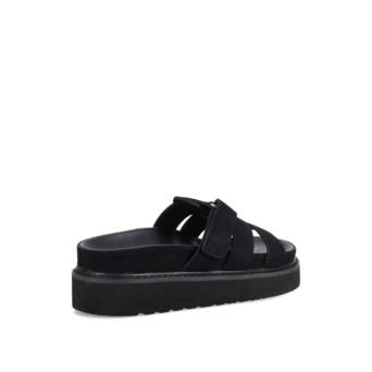 Black footbed sandal