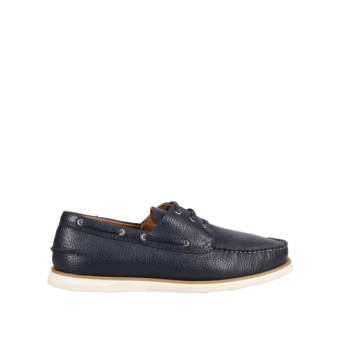 Μπλε σκούρο δερμάτινο ανδρικό boat shoe