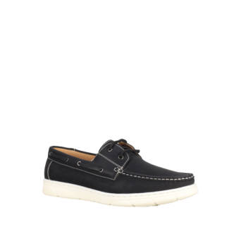 Μαύρο ανδρικό boat shoe