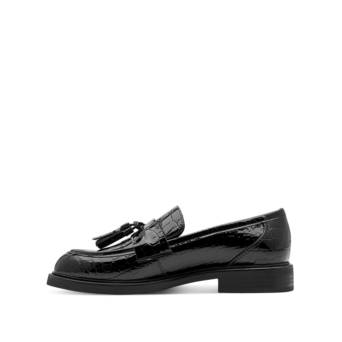 Μαύρο κροκό loafer λουστρίνι