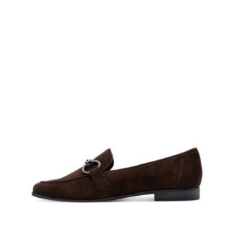 Καφέ σουέντ δερμάτινο loafer