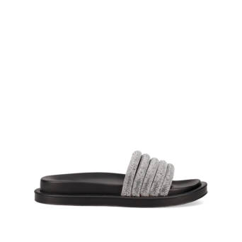 Μαύρο footbed σανδάλι