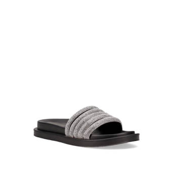 Μαύρο footbed σανδάλι