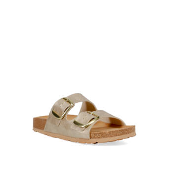 Χρυσό footbed σανδάλι
