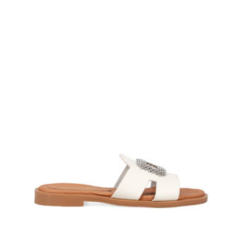 White leather sandal