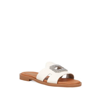 White leather sandal