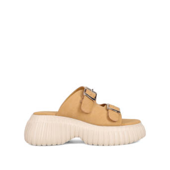 Μπεζ flatform σανδάλι