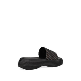 Μαύρο flatform σανδάλι