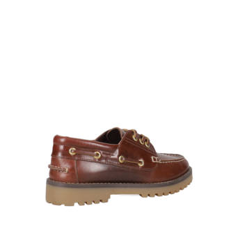Brown boat shoe