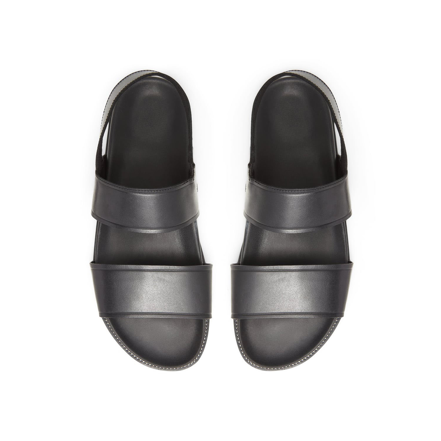 Ανδρικό μαύρο δερμάτινο σανδάλι NURRAY φωτογραφία