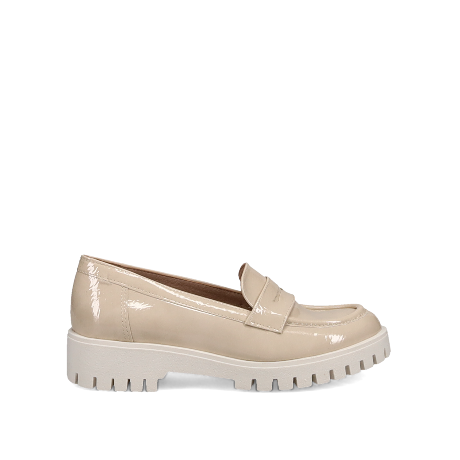 Εκρού chunky loafer