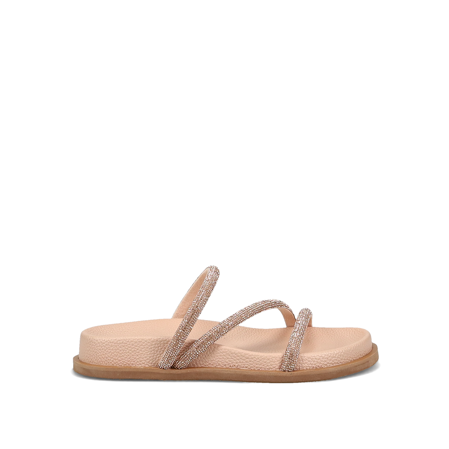 Μπεζ footbed σανδάλι