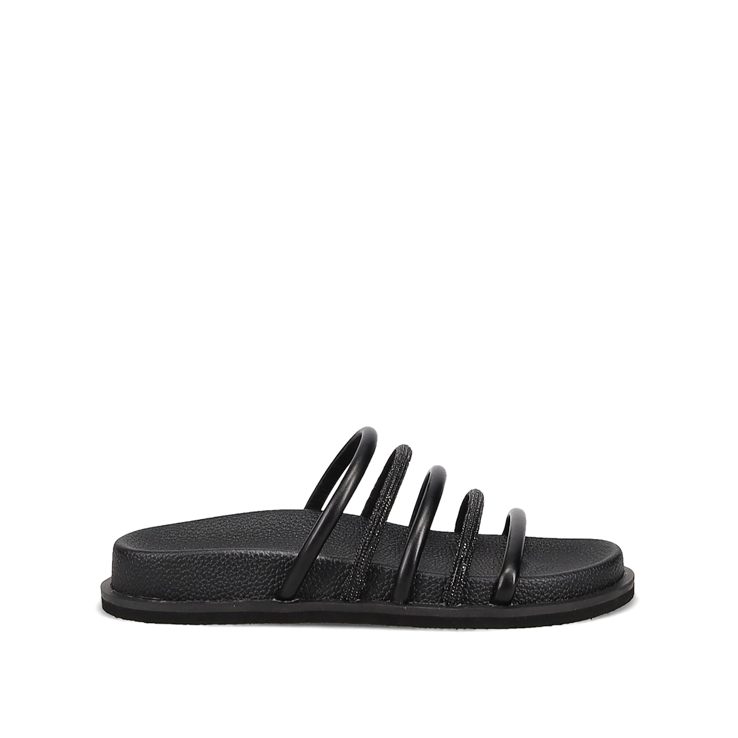 Μαύρο footbed σανδάλι