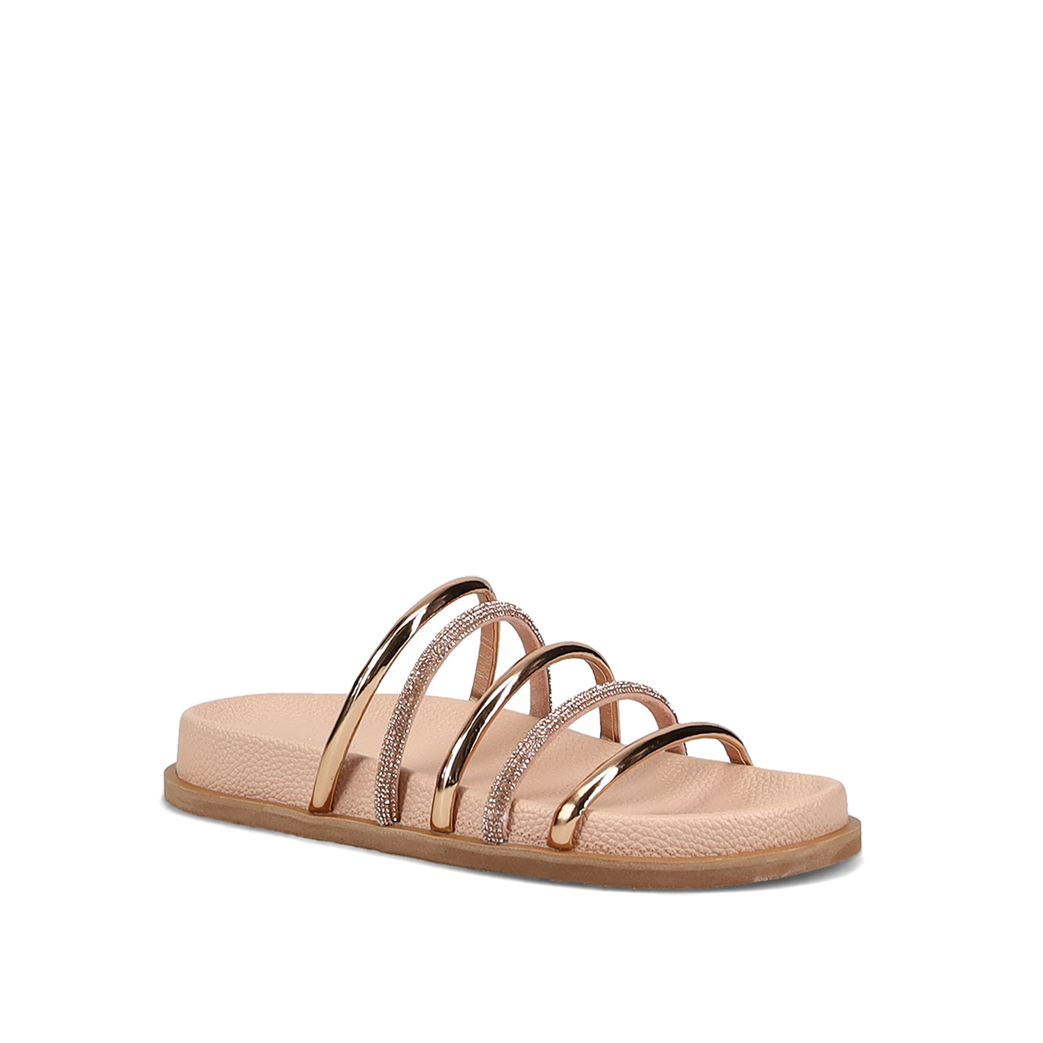 Χρυσό footbed σανδάλι