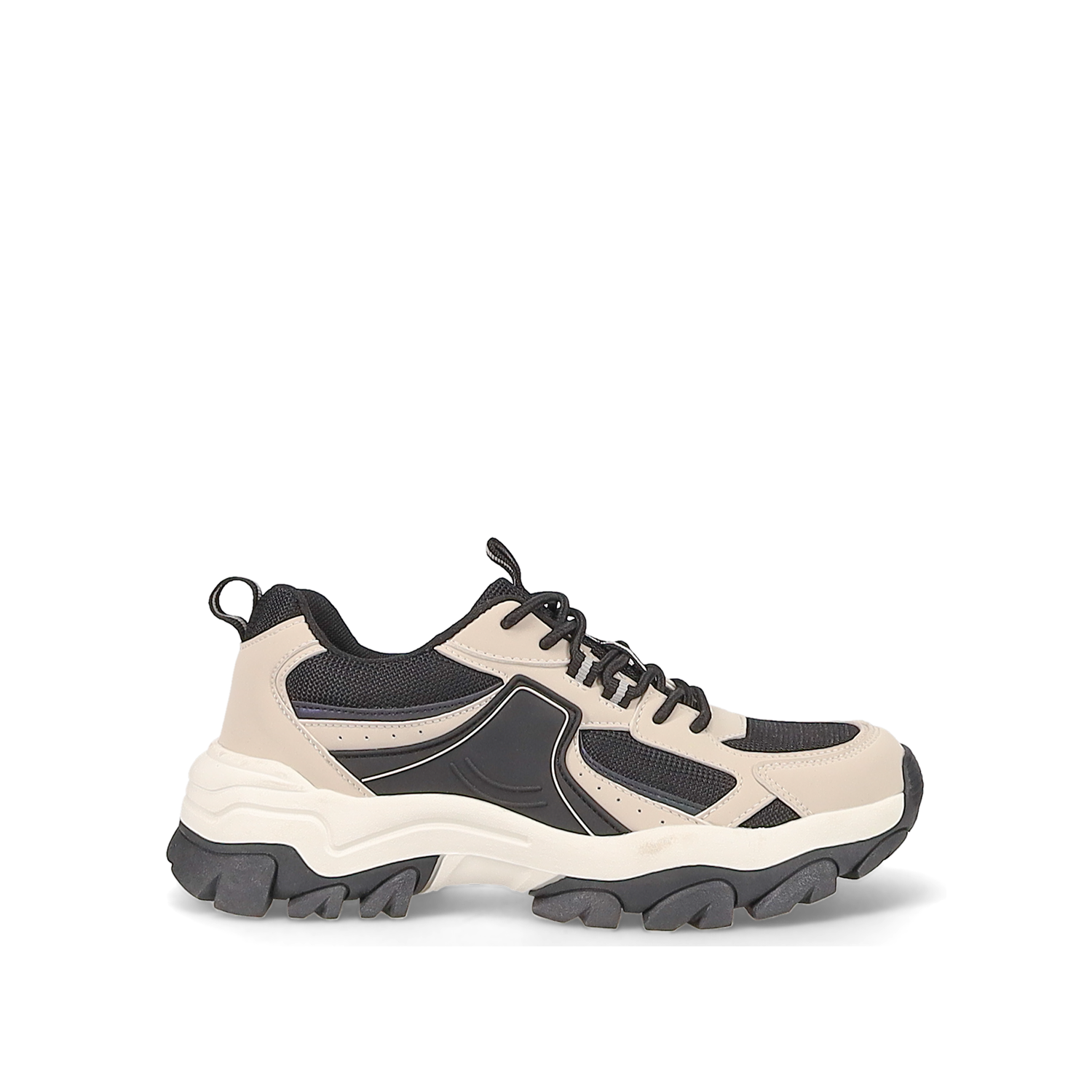 Μπεζ-μαύρο sneaker