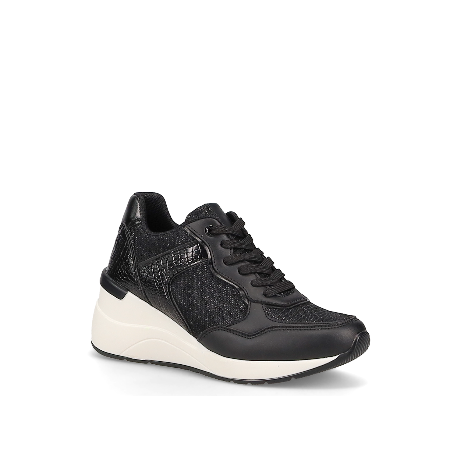 Μαύρο sneaker με κορδόνια φωτογραφία