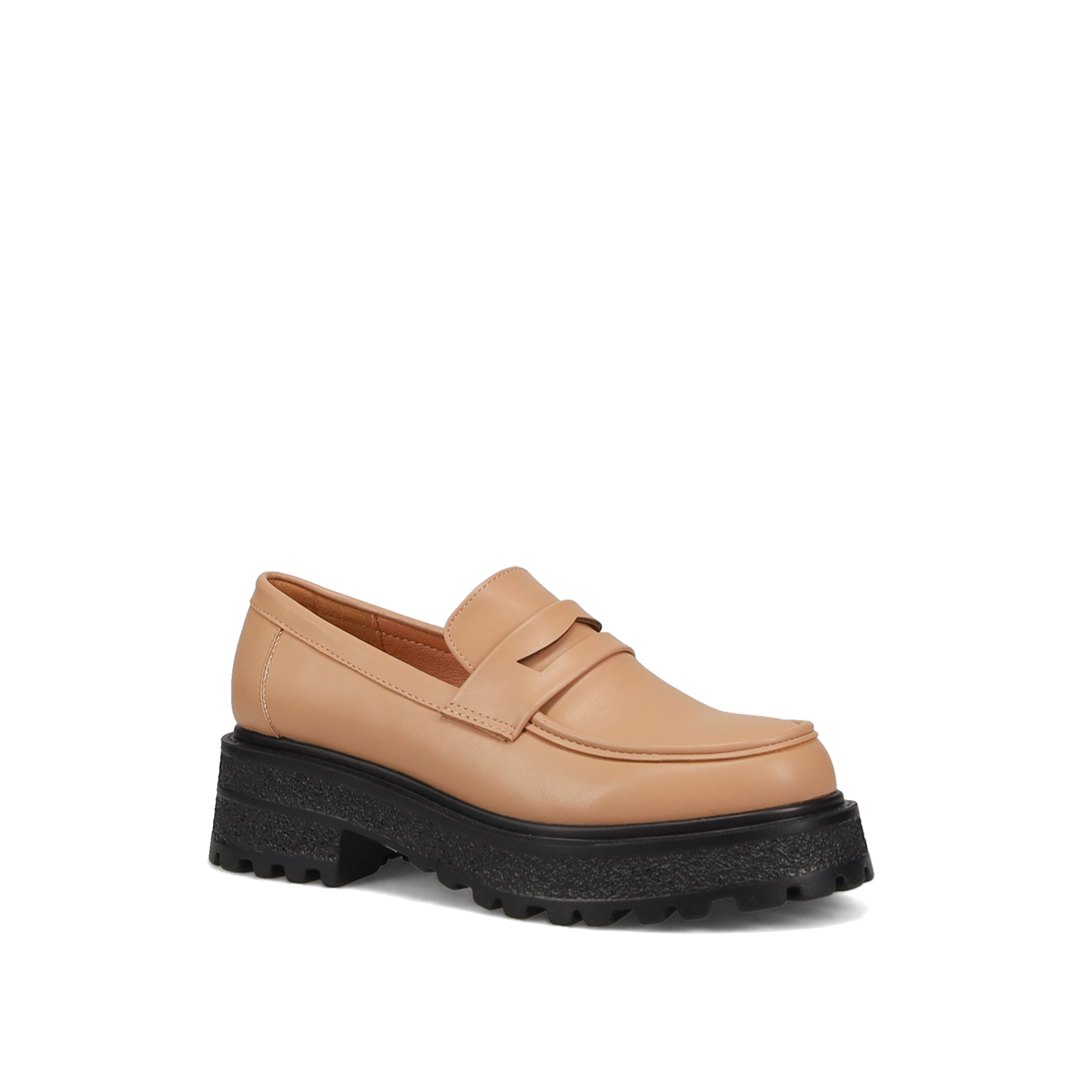 Μπεζ chunky loafer φωτογραφία