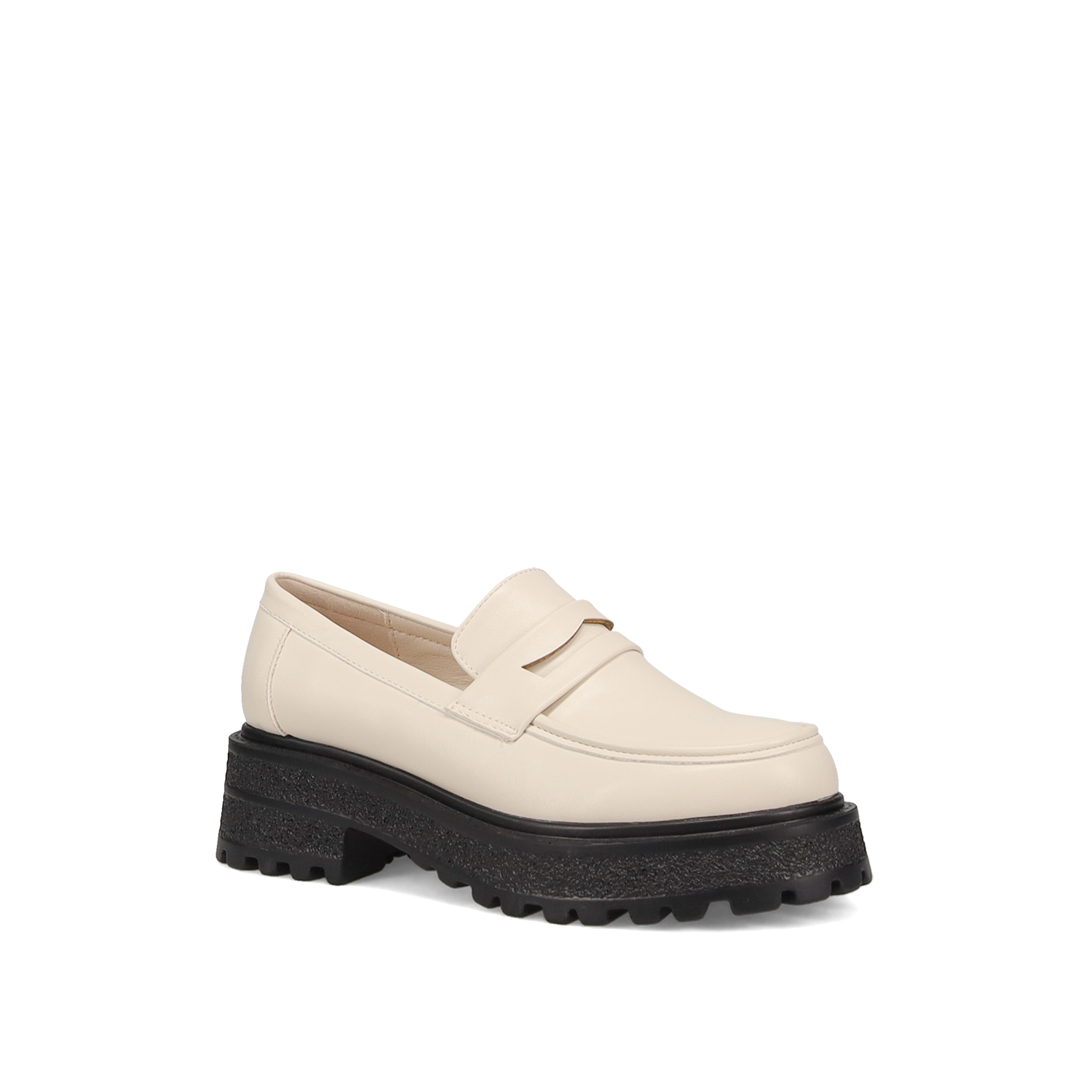 Εκρού chunky loafer φωτογραφία