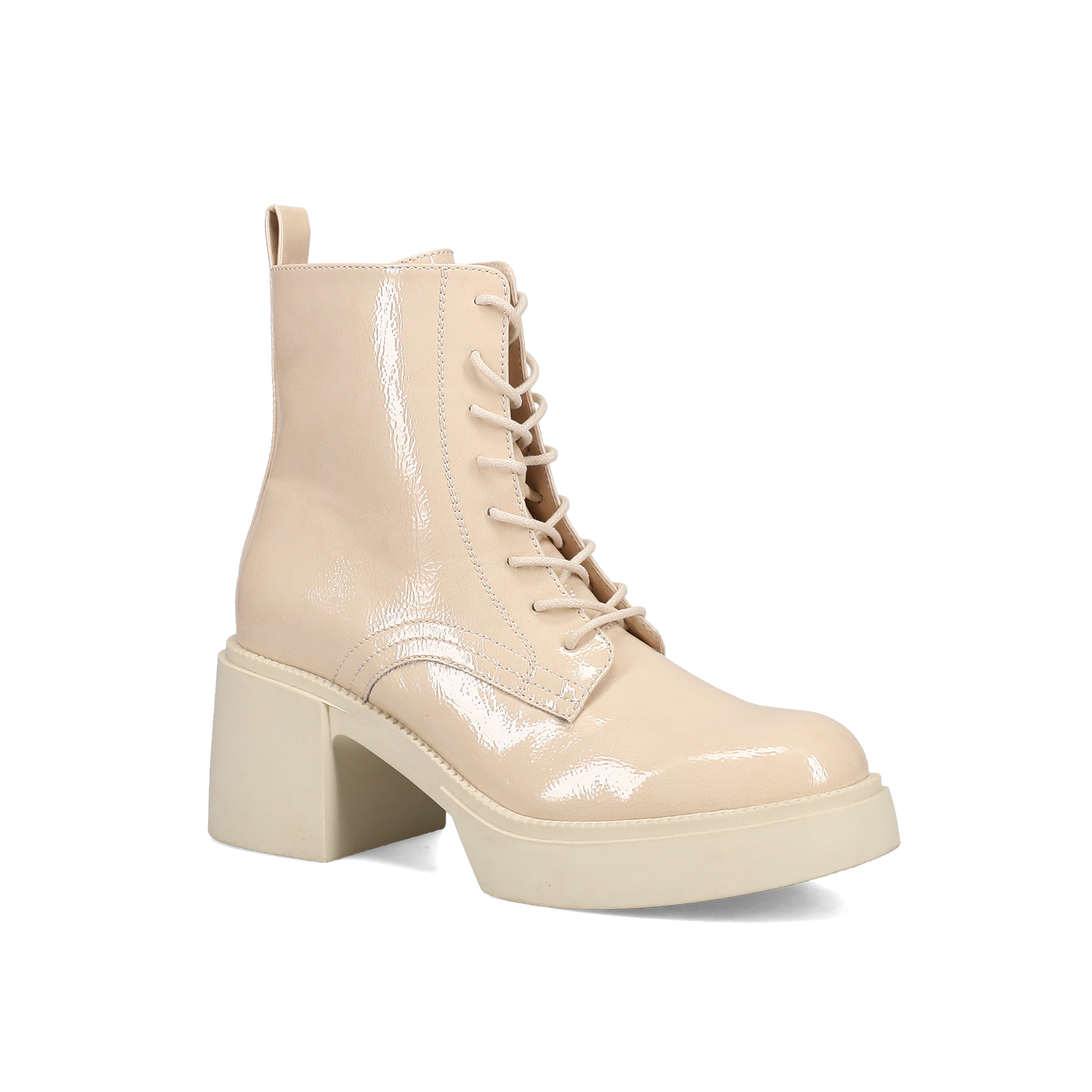 Μπεζ λουστρινένιο αρβυλάκι φωτογραφία