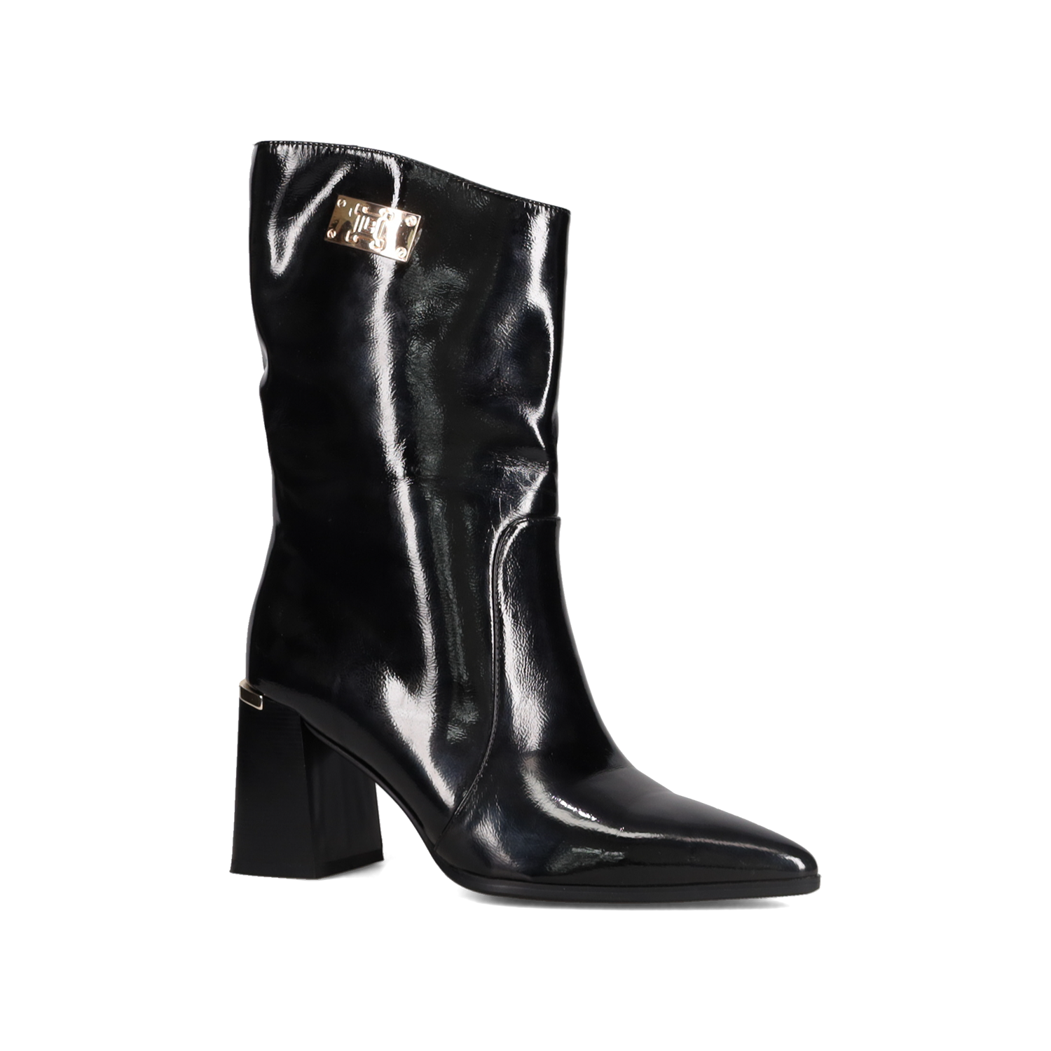 Μαύρο μποτάκι λουστρίνι φωτογραφία