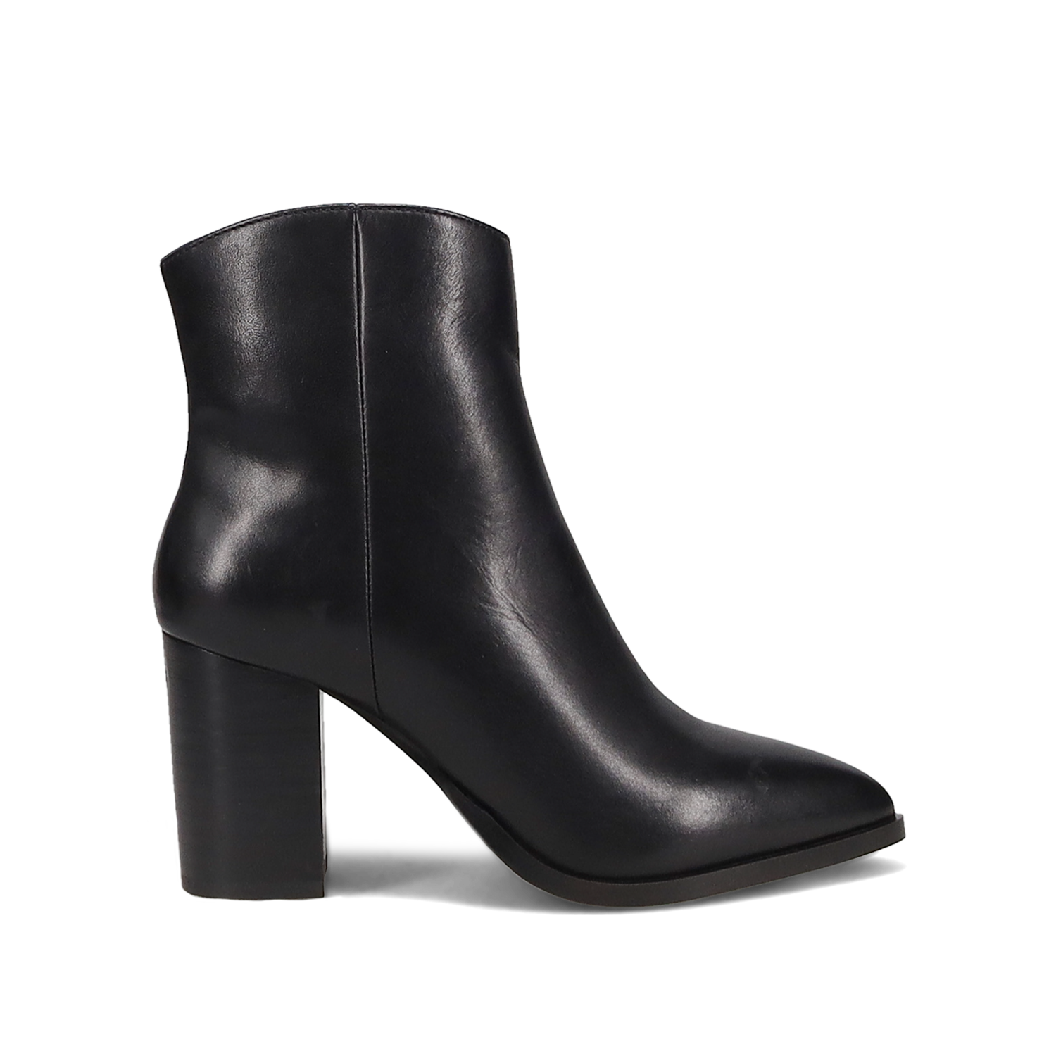 Μαύρο δερμάτινο western μποτάκι