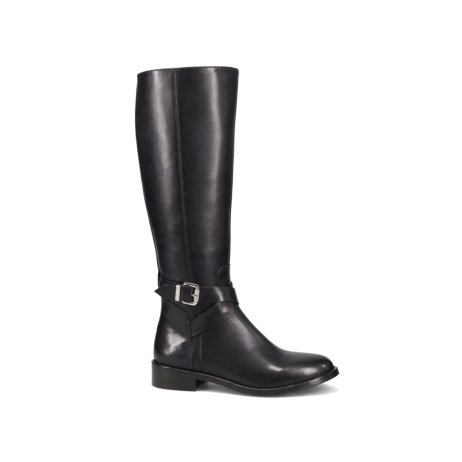 MIGATO Μαύρη δερμάτινη μπότα