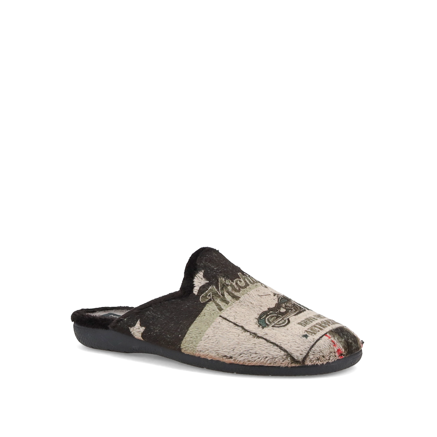 Μαύρη ανδρική παντόφλα φωτογραφία