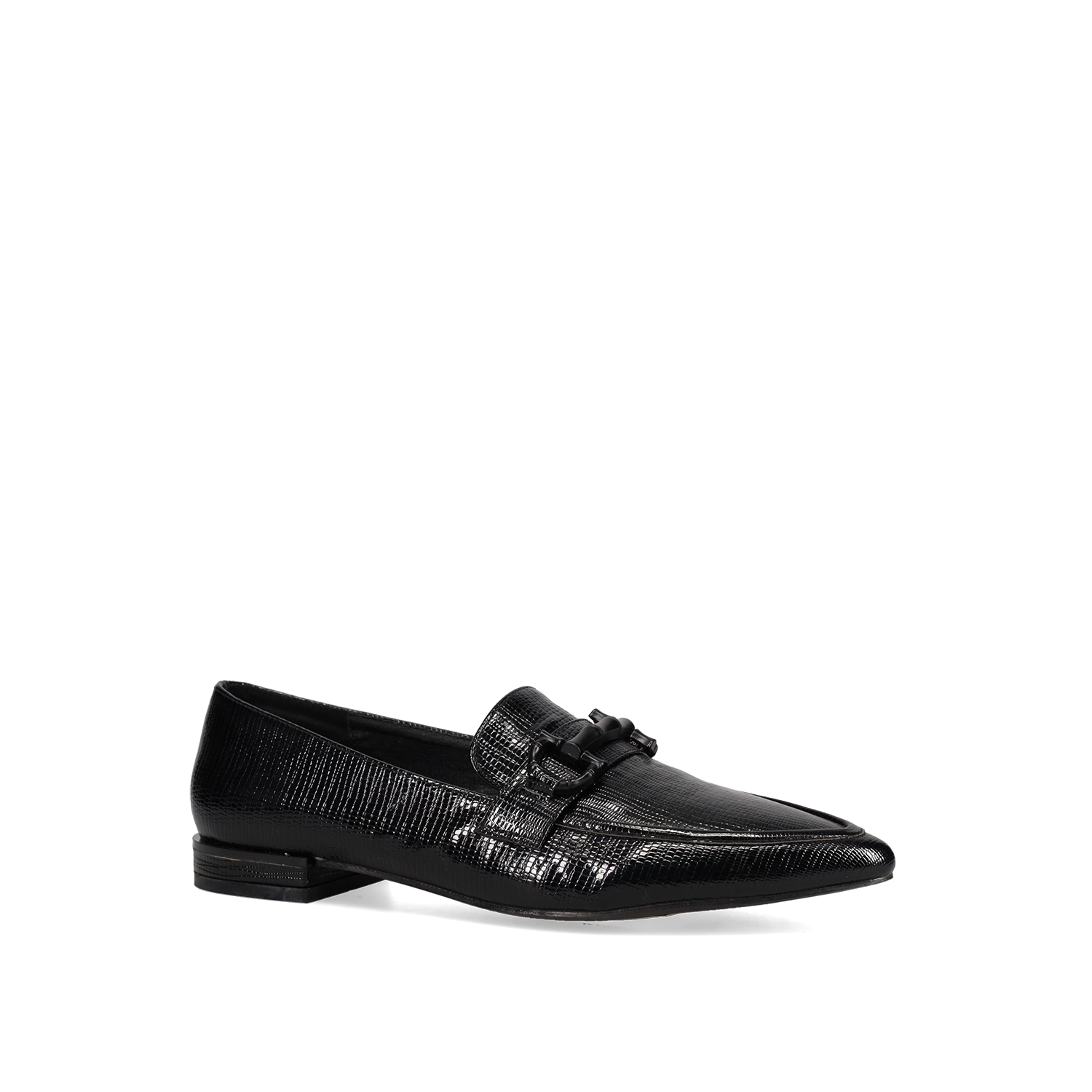 Μαύρο μυτερό loafer φωτογραφία