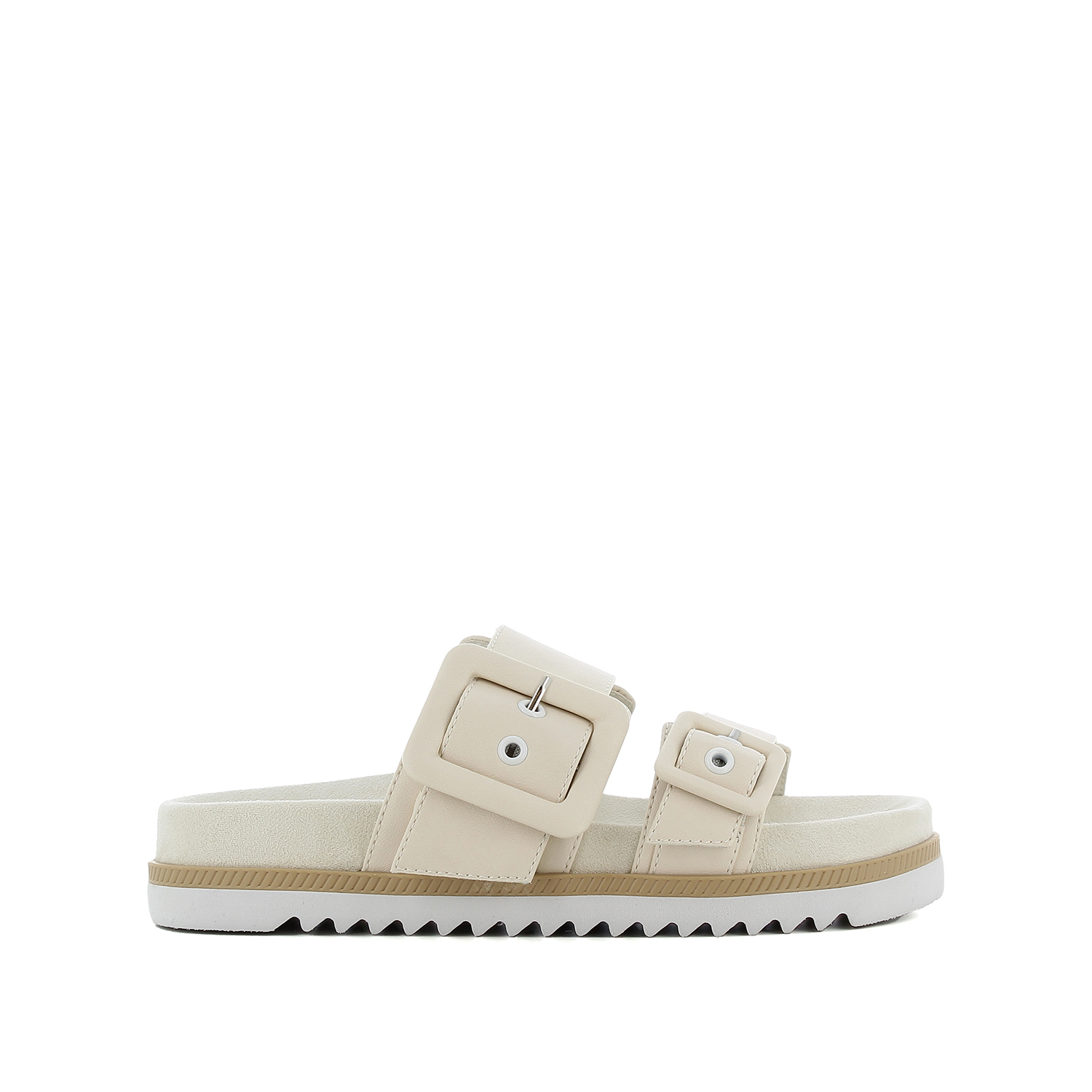 Μπεζ footbed σανδάλι