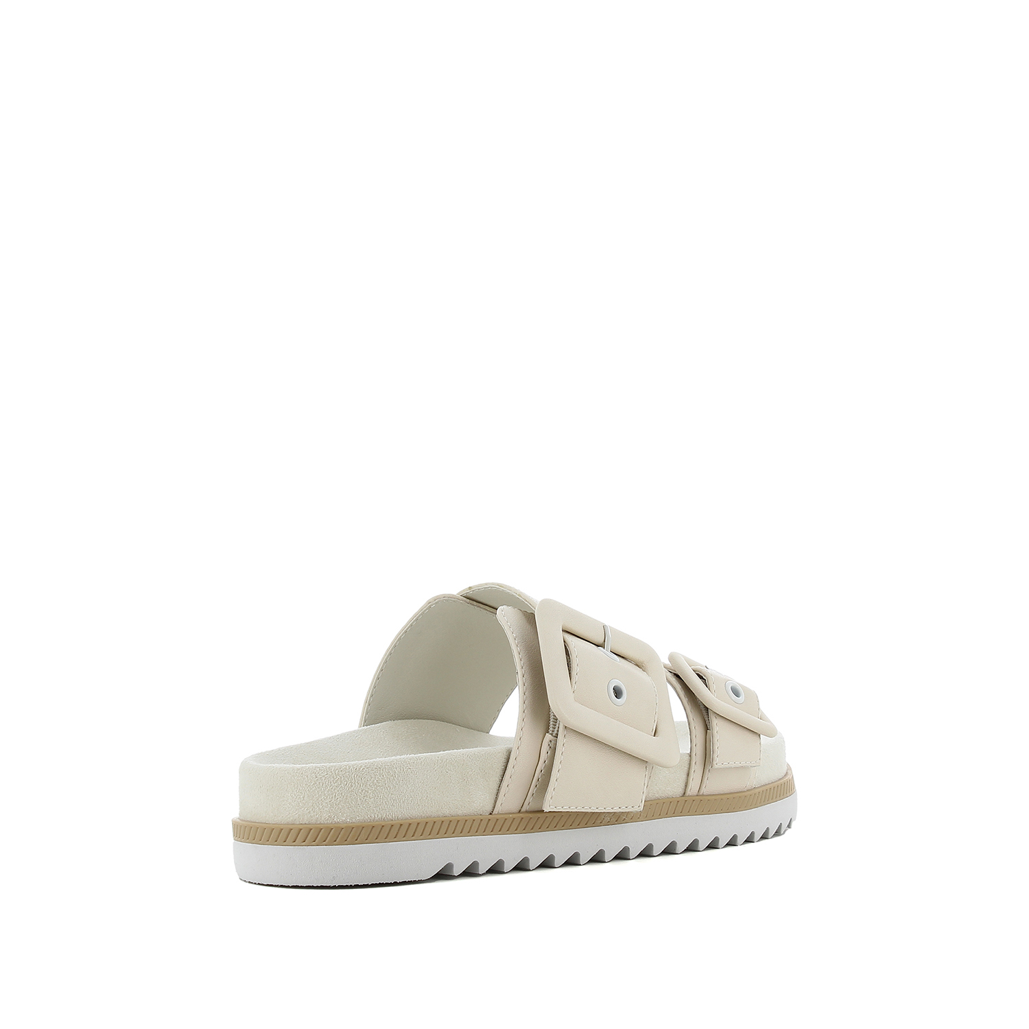 Μπεζ footbed σανδάλι φωτογραφία